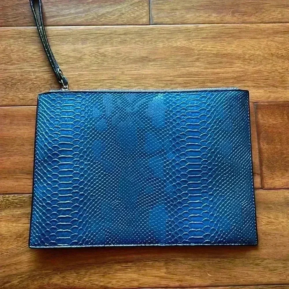 Women Clutches Fashion Snakeskin PU Leather Party Envelope Purse Bag with Hand S